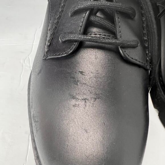 Vionic Anaheim Leather Lace Up Chunky Wedge Derby Loafer Black Women's 6.5M NWD - Picture 11 of 11